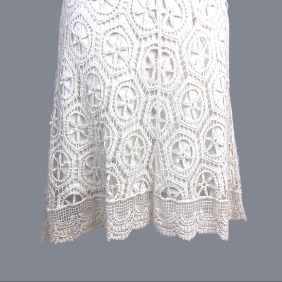 White Lace A-line Skirt - Picture 3 of 6